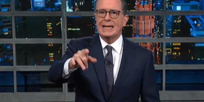 Stephen Colbert talks about Trump's speech in Wisconsin.