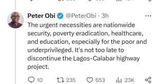 Stop the Lagos-Calabar Highway project it