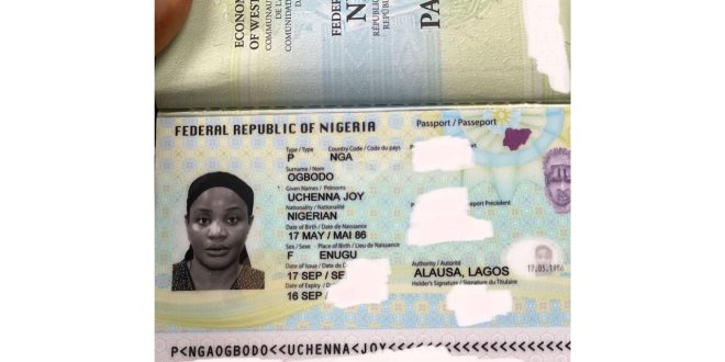 Actress Uche Ogbodo shares photo of her passport Biodata to prove she is 38 years