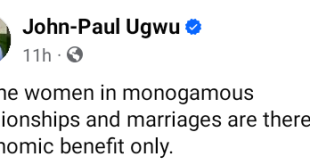 All the women in monogamous relationships and marriages are there for economic benefit only - Nigerian polygamy advocate says