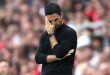 Arsenal manager Mikel Arteta looks dejected during a game against Norwich City in September 2021.