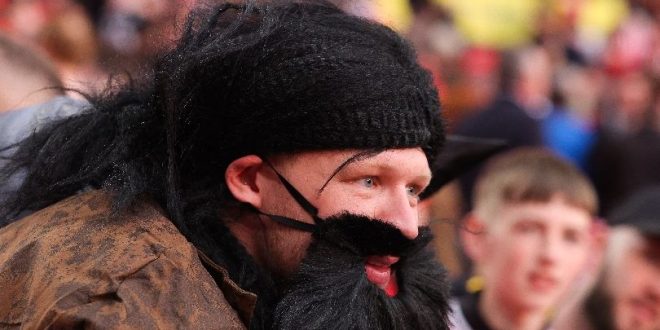 Arsenal goalkeeper Aaron Ramsdale done a Harry Potter disguise, dressing as Hagrid to watch Southampton beat Leeds United in the Championship play-off final at Wembley in May 2024.