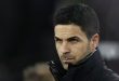 Arsenal manager Mikel Arteta on the pitch before the Carabao Cup Fourth Round match between West Ham United and Arsenal at London Stadium on November 1, 2023 in London, England.