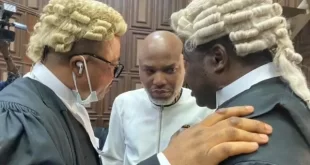 Court rejects Nnamdi Kanu?s plea for bail and removal from DSS custody