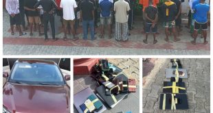 EFCC arrests 40 suspected Internet Fraudsters in Akwa Ibom, recovers SUV, Laptops and others  (photo)