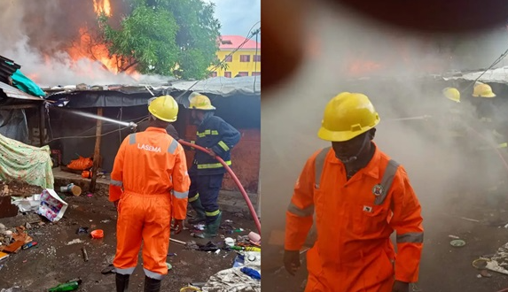 Fire guts wooden market in Tejuosho
