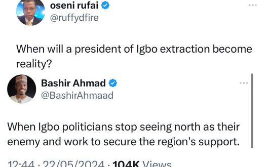 Former Presidential aide, Bashir Ahmad, speaks on when an Igbo president can become a reality
