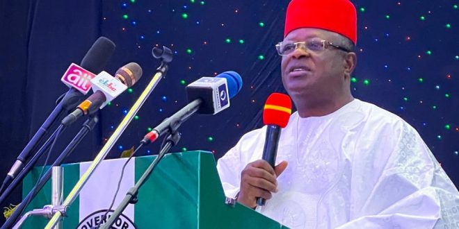 Minister of Works David Umahi denies walking out on journalists covering activities of his ministry