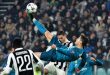 Cristiano Ronaldo scores an overhead kick for Real Madrid against Juventus in the Champions League in April 2018.