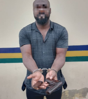 Police arrest man for ?unlawful possession of pistol? in Lagos