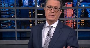 Stephen Colbert talks about Trump going to jail.