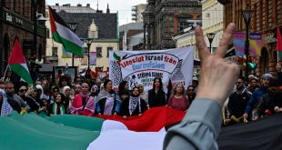 Thousands protest against Israel’s participation in Eurovision final