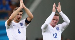 Wayne Rooney and Steven Gerrard applaud England fans