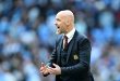 Manchester United boss Erik ten Hag looks on during the FA Cup semi-final with Coventry City,