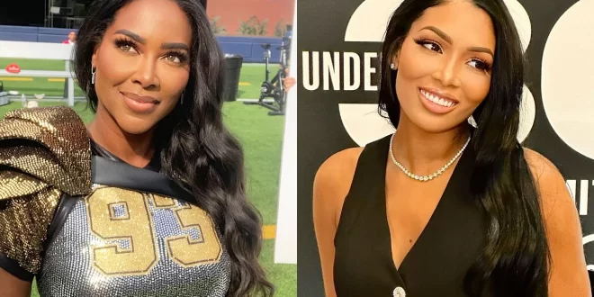 'RHOA' star Kenya Moore suspended indefinitely for allegedly unveiling co-star Brittany Eady oral s3x posters