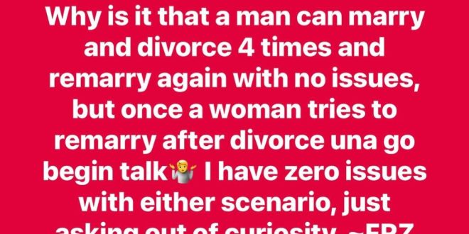 Daddy Freeze questions the double standards regarding the treatment of divorced women as opposed to divorced men
