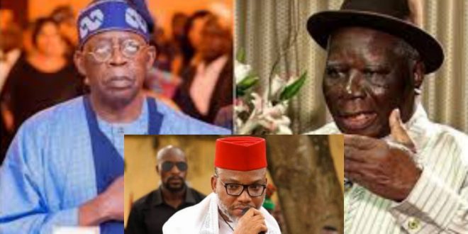 Direct your attorney general to drop charges against Nnamdi Kanu - Edwin Clark tells Tinubu