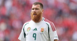 Hungary striker Martin Adam