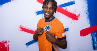 Jeremie Frimpong of Netherlands poses for a portrait during the Netherlands Portrait session ahead of the UEFA EURO 2024 Germany on June 03, 2024 in Berlin, Germany.