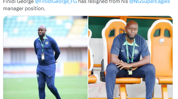 Finidi George reportedly resigns as Super Eagles coach