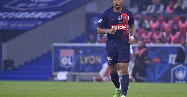 Footballer Kylian Mbappe issues his former club PSG