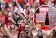 Detailed view of beer cups during the UEFA EURO 2024 group stage match between Hungary and Switzerland at Cologne Stadium on June 15, 2024 in Cologne, Germany
