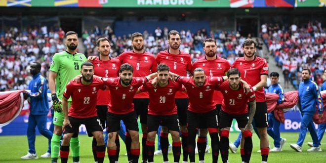 The Georgia team lining up at Euro 2024