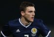 Andrew Robertson in action for Scotland