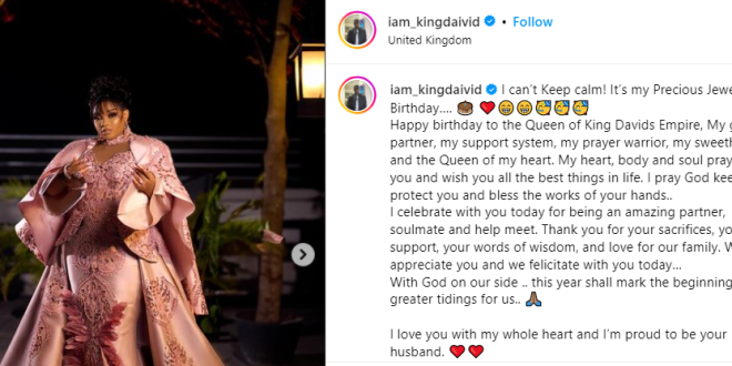 "I?m proud to be your husband" - BBNaija?s Queen?s husband, David Oyekanmi, celebrates her as she turns a year older today June 11