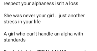 Loosing a woman because she doesn?t respect your alphaness isn?t a loss - Nigerian man says