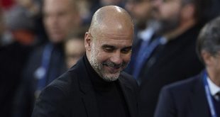 Manchester City manager Pep Guardiola ahead of his side