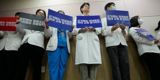More Doctors Walk Off the Job in South Korea