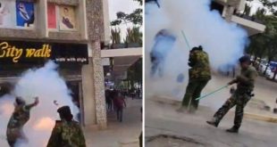 Police officer loses fingers after teargas cannister detonated in his hands