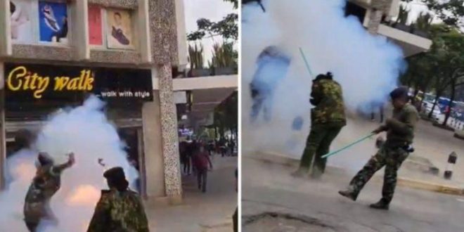 Police officer loses fingers after teargas cannister detonated in his hands