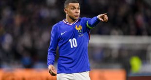 France Euro 2024 squad Kylian Mbappe of France gestures during the international friendly match between France and Germany at Groupama Stadium on March 23, 2024 in Lyon, France. (Photo by Harry Langer/DeFodi Images via Getty Images)