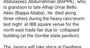 Rainstorm kills four traders at North East trade fair in Bauchi