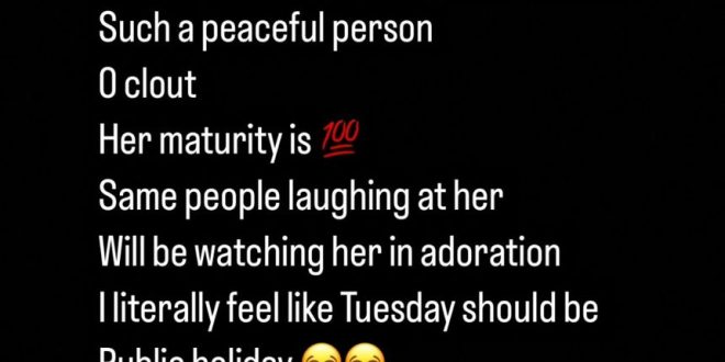 Same people laughing at Chioma will be watching her in adoration - BBNaija?s Uriel taunts Chioma?s haters ahead of her wedding to Davido