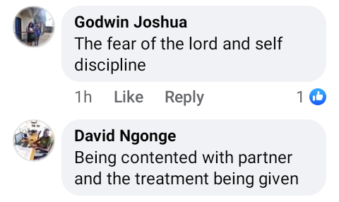 Self-discipline, love, respect, fear of God and STDs - Nigerian men reveal why they don