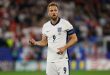 Euro 2024 golden boot contenders Harry Kane of England in action during the UEFA EURO 2024 group stage match between Serbia and England at Arena AufSchalke on June 16, 2024 in Gelsenkirchen, Germany. (Photo by Richard Sellers/Sportsphoto/Allstar via Getty Images)