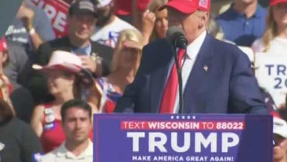 Trump talks about the economy in Wisconsin.