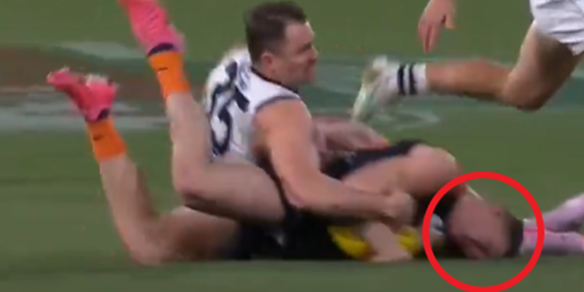 'Trouble': Dangerfield in hot water over ugly tackle
