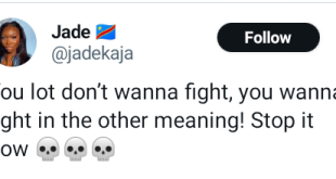 Congolese lady, Jade Kaja reacts after finding out her name in Yoruba means "come out, let?s fight?