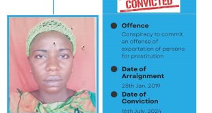 Edo couple sentenced to 5 years imprisonment for trafficking woman to Dubai for prostitution