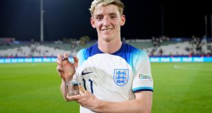 Anthony Gordon was the Player of the Tournament whe England won the 2023 European Under-21s Championship