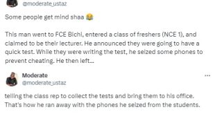 Fake lecturer nabbed after attempting to steal the phones of freshers in FCE Bichi
