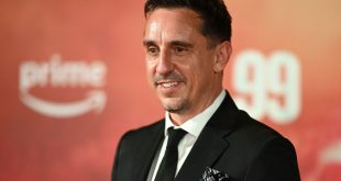 ITV Euro 2024 Former Manchester United footballer Gary Neville poses on the red carpet upon arrival to attend the world premiere of the documentary