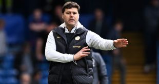 Mauricio Pochettino watches Chelsea in action against West Ham in May 2024