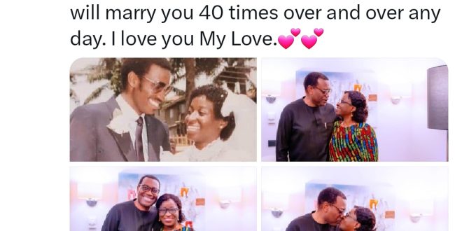 "I will marry you 40 times over" AfDB President Akinwumi Adesina writes as he celebrates 40th wedding anniversary with wife