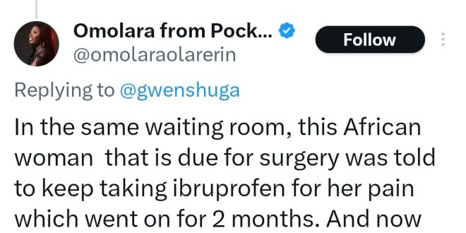 "I?d rather take a flight to Nigeria to get treated if I fall sick" UK-based Nigerian woman says as she shares unfortunate experience in a UK hospital
