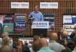Andy Beshear addresses record crowd for Harris in Georgia.